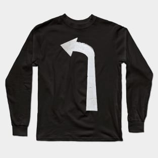 Turn Left Arrow Alone Long Sleeve T-Shirt